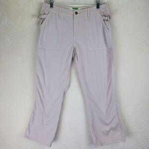 By Anthropologie Women Cargo Khaki Pants Size 28 Pockets Bohemian Travel Utility